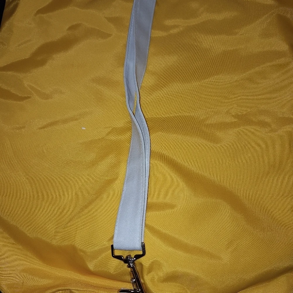 John Deere Yellow White Drawstring Backpack Single Strap